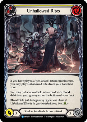 Unhallowed Rites (Yellow) [MON160] [Monarch] 1st Edition Rainbow Foil