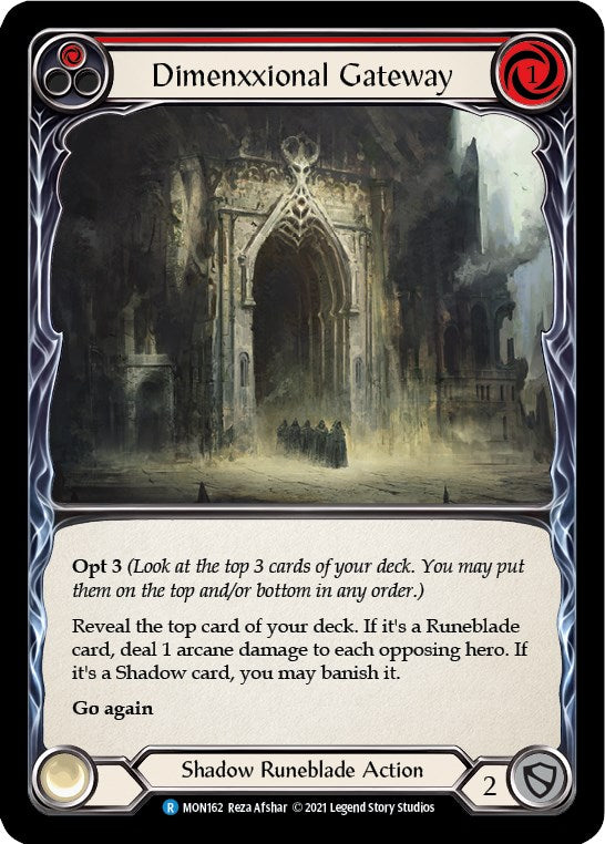 Dimenxxional Gateway (Red) [MON162] [Monarch] Unlimited Edition Rainbow Foil