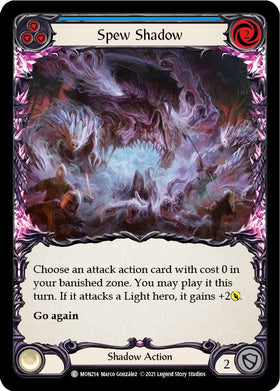 Spew Shadow (Blue) [MON214] [Monarch] 1st Edition Rainbow Foil