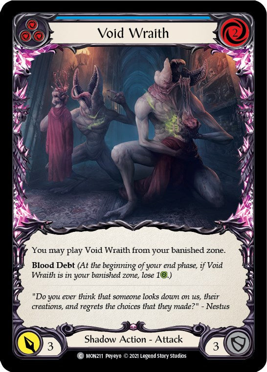 Void Wraith (Blue) [MON211] [Monarch] 1st Edition Normal