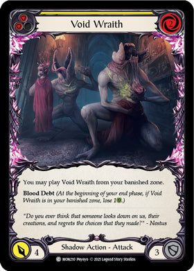 Void Wraith (Yellow) [MON210] [Monarch] 1st Edition Rainbow Foil