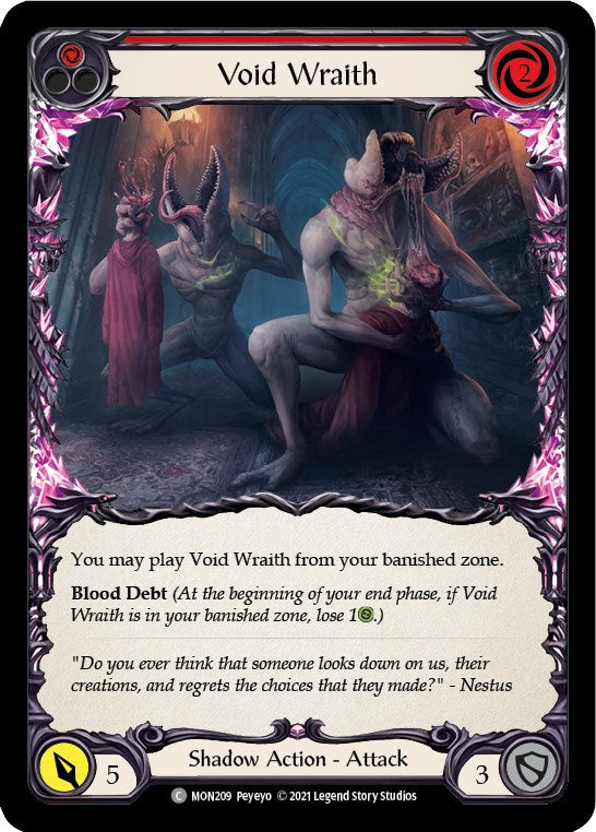 Void Wraith (Red) [MON209] [Monarch] 1st Edition Normal