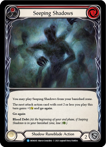 Seeping Shadows (Red) [MON165] [Monarch] 1st Edition Normal