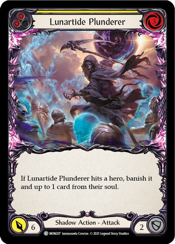 Lunartide Plunderer (Yellow) [MON207] [Monarch] 1st Edition Rainbow Foil