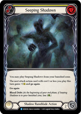 Seeping Shadows (Yellow) [MON166] [Monarch] 1st Edition Normal
