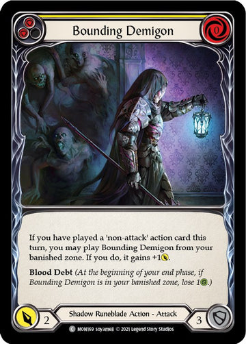 Bounding Demigon (Yellow) [MON169] [Monarch] 1st Edition Rainbow Foil