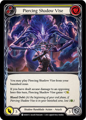 Piercing Shadow Vise (Yellow) [MON172] [Monarch] Unlimited Edition Rainbow Foil