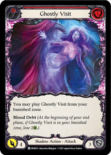 Ghostly Visit (Red) [MON203] [Monarch] Unlimited Edition Rainbow Foil