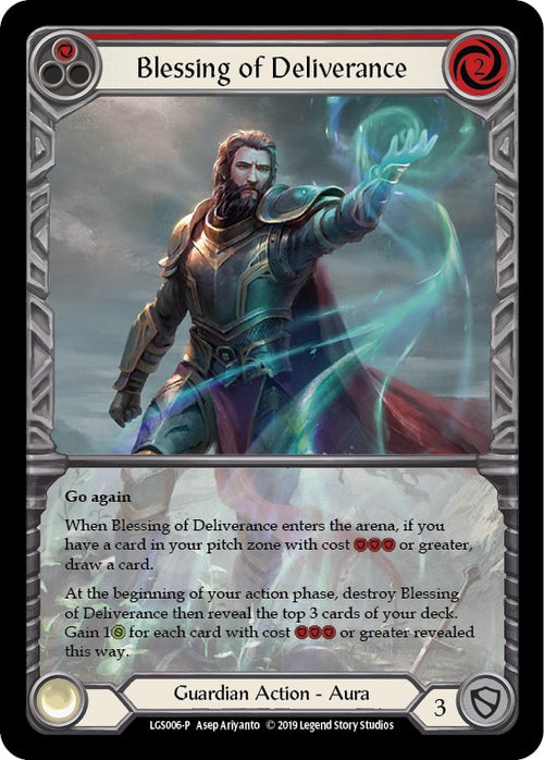 Blessing of Deliverance (Red) - LGS023 [LGS023] [Flesh and Blood: Promo Cards] Rainbow Foil