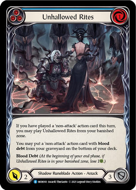 Unhallowed Rites (Blue) [MON161] [Monarch] Unlimited Edition Rainbow Foil