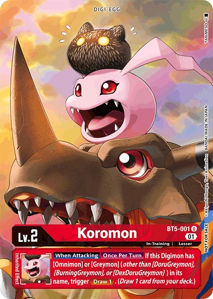 Koromon (Premier TO Event June 2021) [BT5-001] [Battle of Omni] Foil