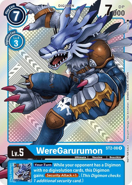 WereGarurumon (Official Tournament Pack Vol.2) [ST2-08] [Starter Deck 02: Cocytus Blue] Foil