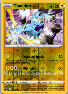 Thundurus [052/198] [Chilling Reign] Reverse Holofoil