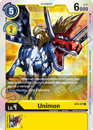 Unimon - ST3-07 (Event Pack 1) [ST3-07 C] [ Heaven's Yellow] Foil