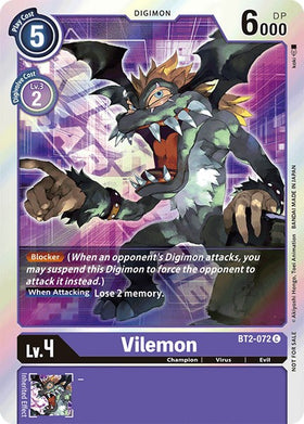 Vilemon - BT2-072 (Event Pack 1) [BT2-072] [Release Special Booster 1.0] Foil