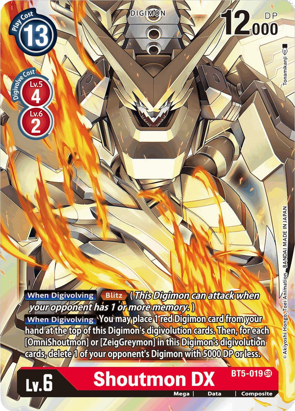 Shoutmon DX [BT5-019] [Battle of Omni] Foil