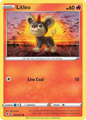 Litleo [022/203] [Evolving Skies] Reverse Holofoil