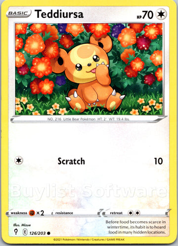 Teddiursa [126/203] [Evolving Skies]