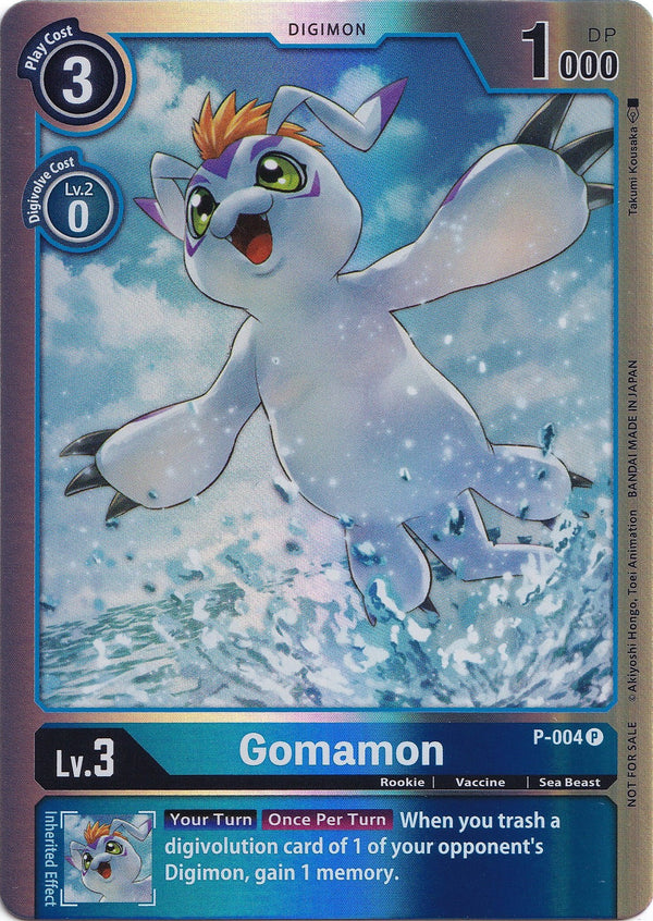 Gomamon (Rainbow Foil) [P-004] [Digimon Promotion Cards] Foil