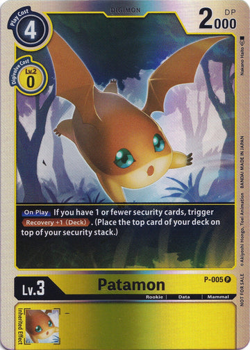 Patamon (Rainbow Foil) [P-005] [Digimon Promotion Cards] Foil