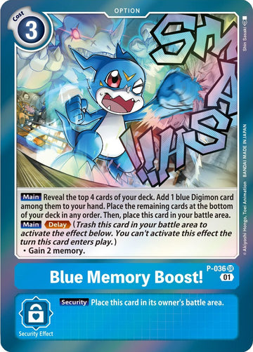 Blue Memory Boost! [P-036] [Digimon Promotion Cards] Foil