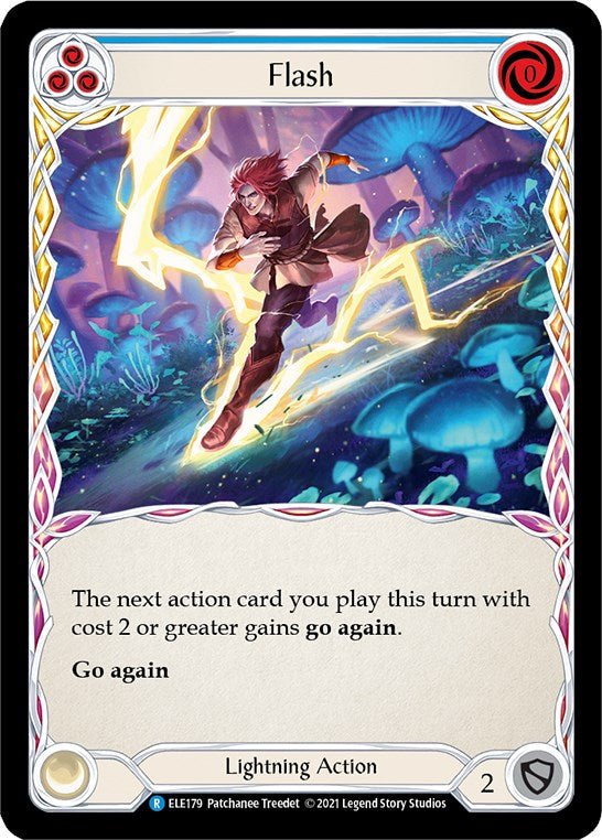Flash (Blue) [ELE179] [Tales of Aria] Unlimited Edition Rainbow Foil