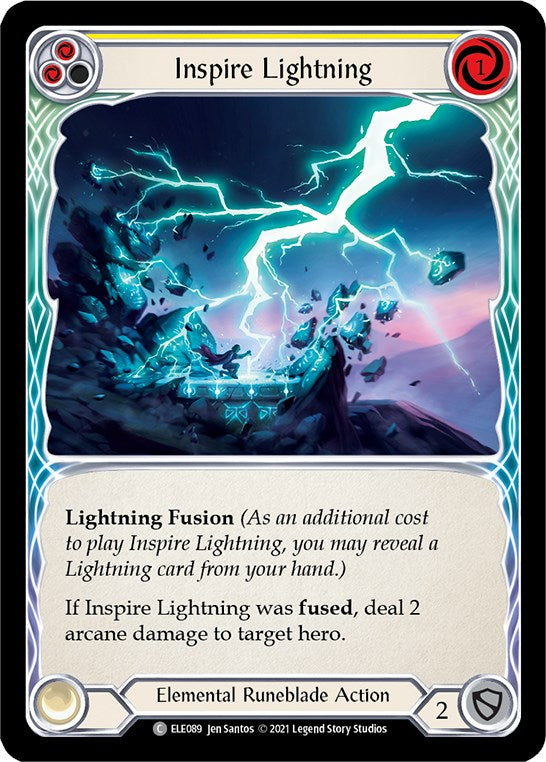 Inspire Lightning (Yellow) [ELE089] [Tales of Aria] Unlimited Edition Rainbow Foil