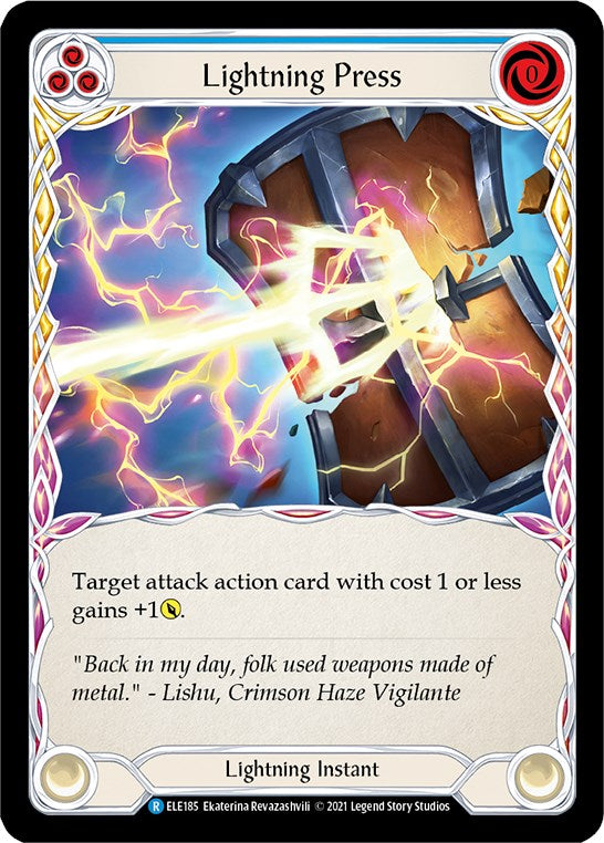 Lightning Press (Blue) [ELE185] [Tales of Aria] 1st Edition Normal