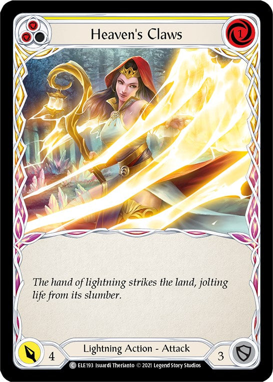 Heaven's Claws (Yellow) [ELE193] [Tales of Aria] Unlimited Edition Rainbow Foil