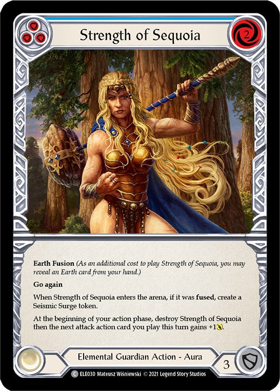 Strength of Sequoia (Blue) [ELE030] [Tales of Aria] Unlimited Edition Rainbow Foil