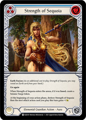 Strength of Sequoia (Blue) [ELE030] [Tales of Aria] 1st Edition Normal
