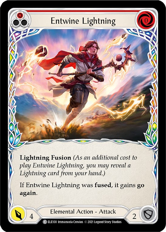 Entwine Lightning (Red) [ELE100] [Tales of Aria] Unlimited Edition Rainbow Foil