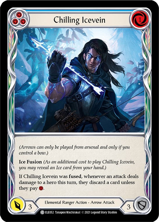 Chilling Icevein (Blue) [ELE052] [Tales of Aria] Unlimited Edition Rainbow Foil