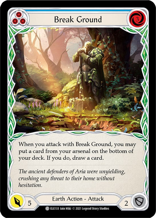 Break Ground (Blue) [ELE133] [Tales of Aria] Unlimited Edition Rainbow Foil