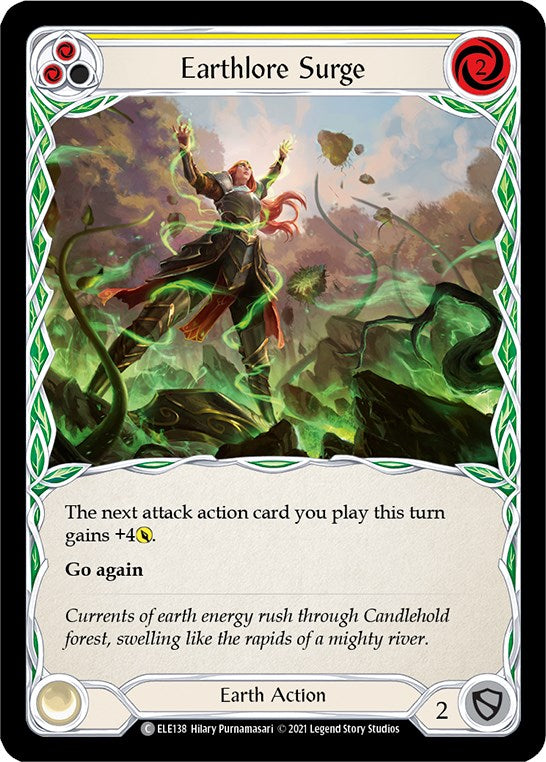 Earthlore Surge (Yellow) [ELE138] [Tales of Aria] Unlimited Edition Rainbow Foil