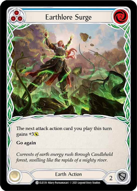 Earthlore Surge (Blue) [ELE139] [Tales of Aria] Unlimited Edition Rainbow Foil