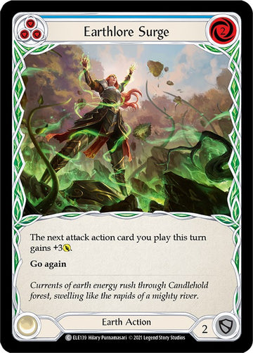 Earthlore Surge (Blue) [ELE139] [Tales of Aria] Unlimited Edition Rainbow Foil