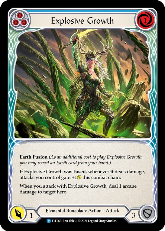 Explosive Growth (Blue) [ELE069] [Tales of Aria] Unlimited Edition Rainbow Foil