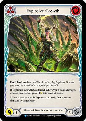 Explosive Growth (Blue) [ELE069] [Tales of Aria] Unlimited Edition Rainbow Foil