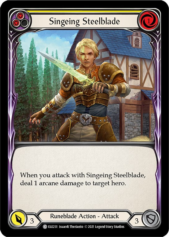 Singeing Steelblade (Yellow) [ELE231] [Tales of Aria] Unlimited Edition Rainbow Foil