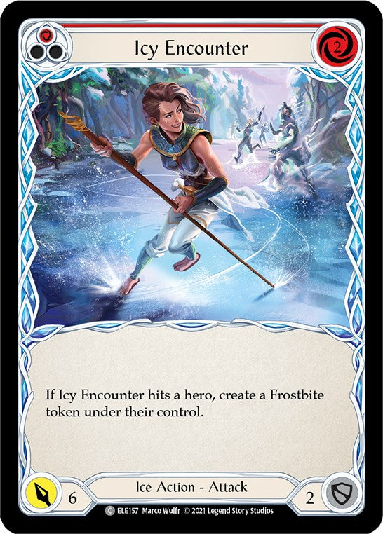 Icy Encounter (Red) [ELE157] [Tales of Aria] 1st Edition Normal