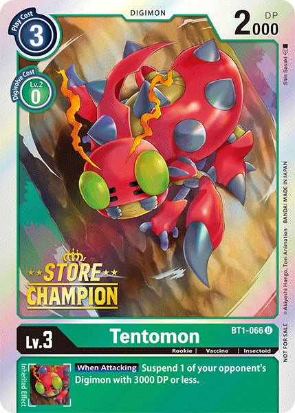 Tentomon (Store Champion) [BT1-066] [Release Special Booster 1.0] Foil