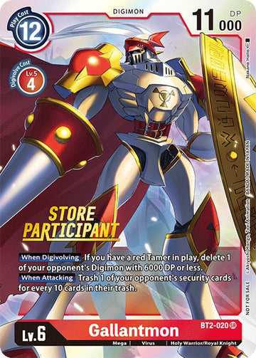Gallantmon (Store Participant) [BT2-020] [Release Special Booster 1.0] Foil