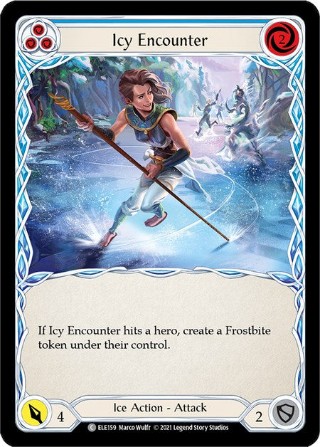Icy Encounter (Blue) [ELE159] [Tales of Aria] Unlimited Edition Rainbow Foil