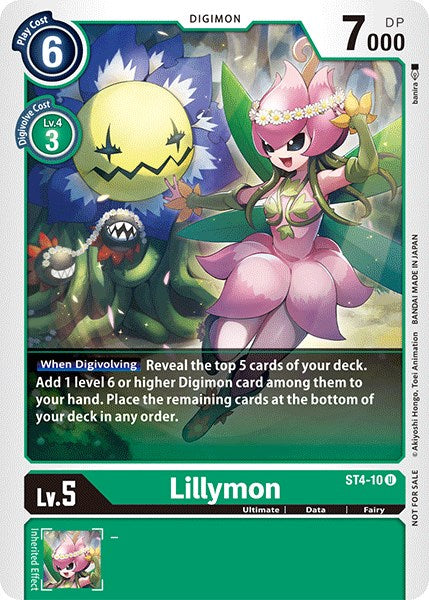 Lillymon (Official Tournament Pack Vol.3) [ST4-10] [Starter Deck 04: Giga Green]