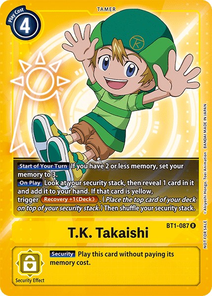 T.K. Takaishi (Official Tournament Pack Vol.3) [BT1-087] [Release Special Booster 1.0]