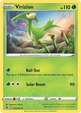 Virizion [015/264] [Fusion Strike] Reverse Holofoil