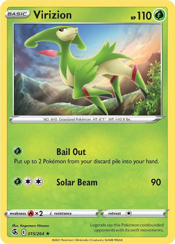 Virizion [015/264] [Fusion Strike] Reverse Holofoil