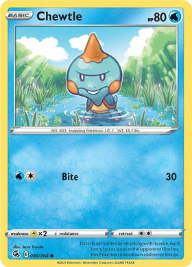 Chewtle [080/264] [Fusion Strike] Reverse Holofoil