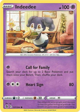 Indeedee [127/264] [Fusion Strike] Reverse Holofoil